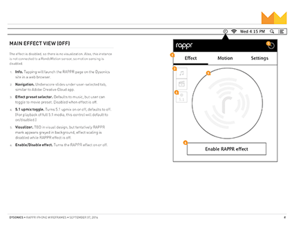 RAPPR wireframe excerpt