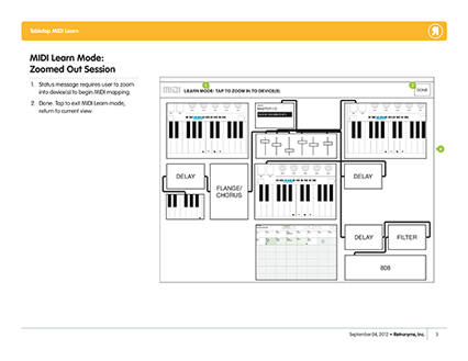MIDI Learn wireframe excerpt